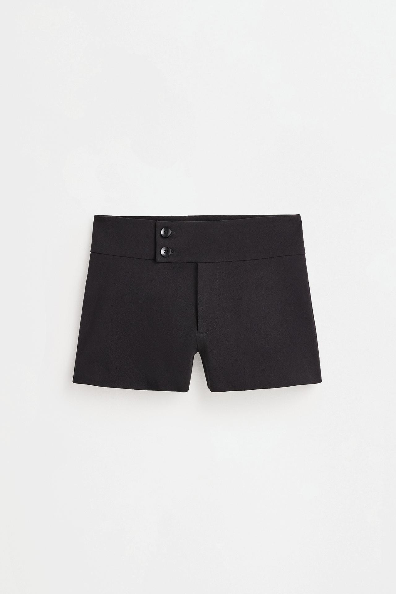 Wide waistband shorts — BLACK