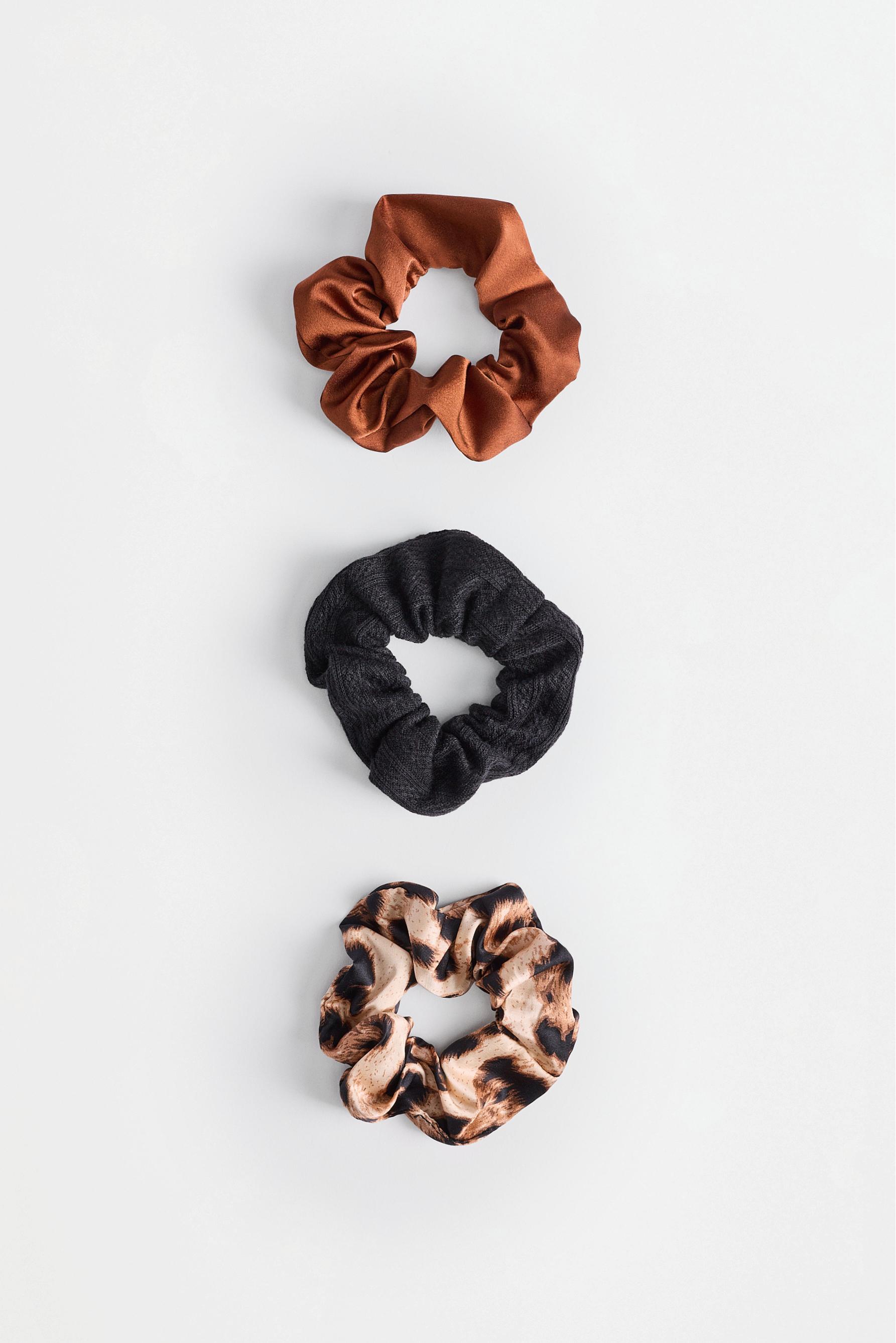 Medium scrunchies (3-pack) — LEOPARD PRINT