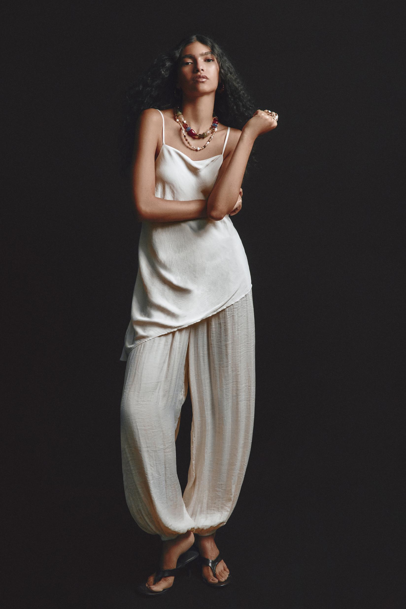 Rustic sarouel trousers — OFF WHITE