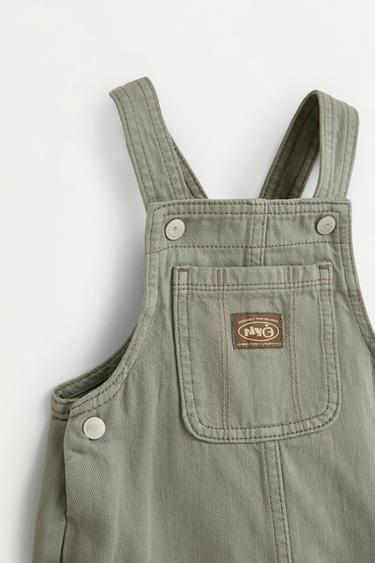 Short denim dungarees — KHAKI 3