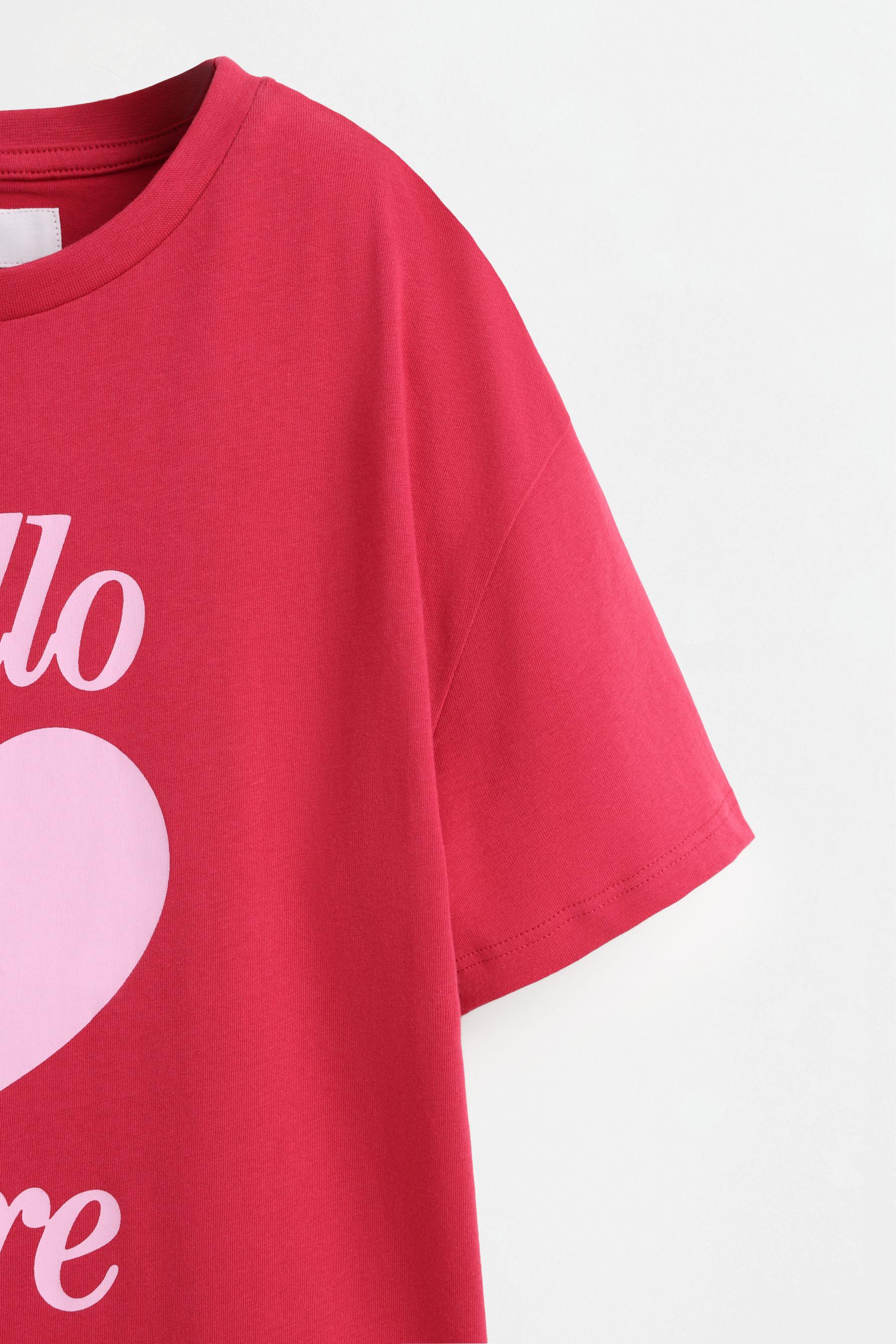 Printed T-shirt — RED