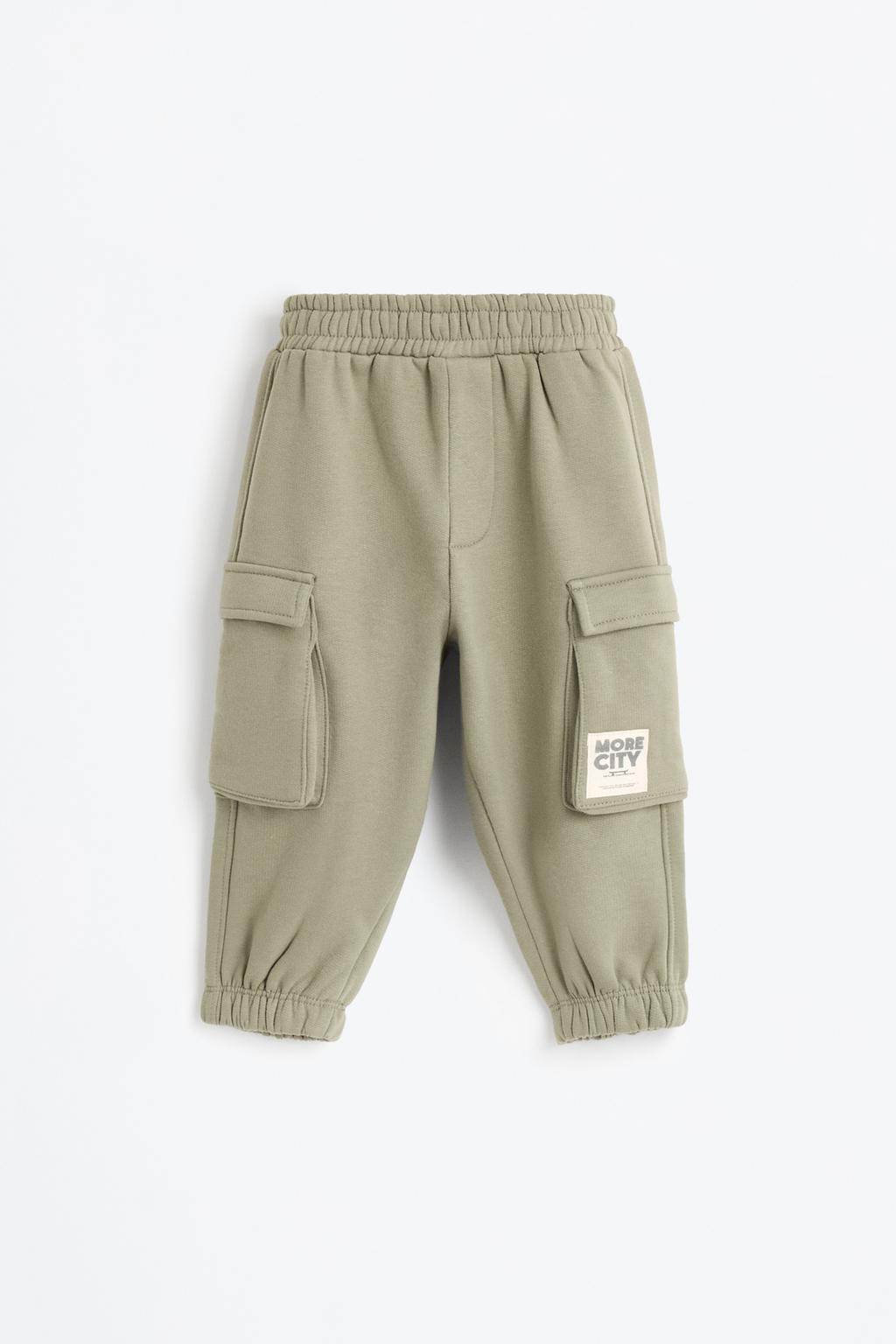 Pantaloni cargo in felpa