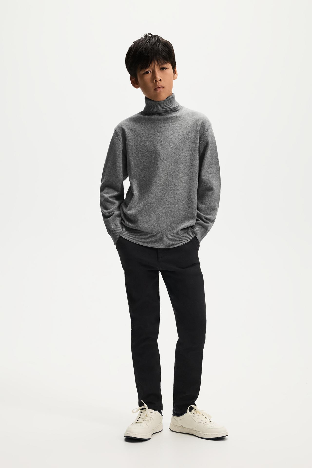 Roll neck sweater — GREY MARL