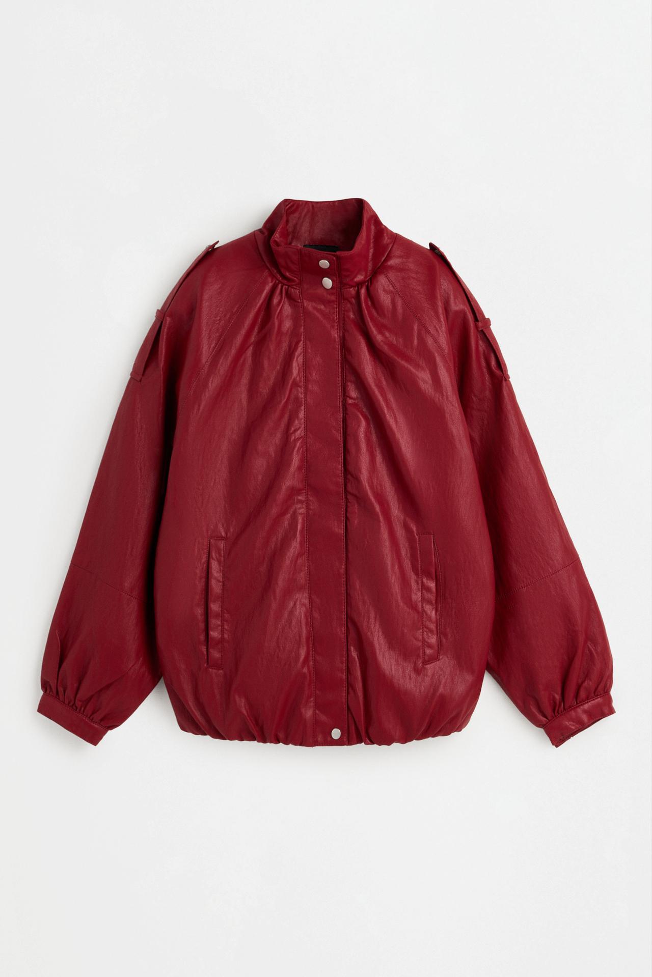 oversize bomber jacket — DARK PINK