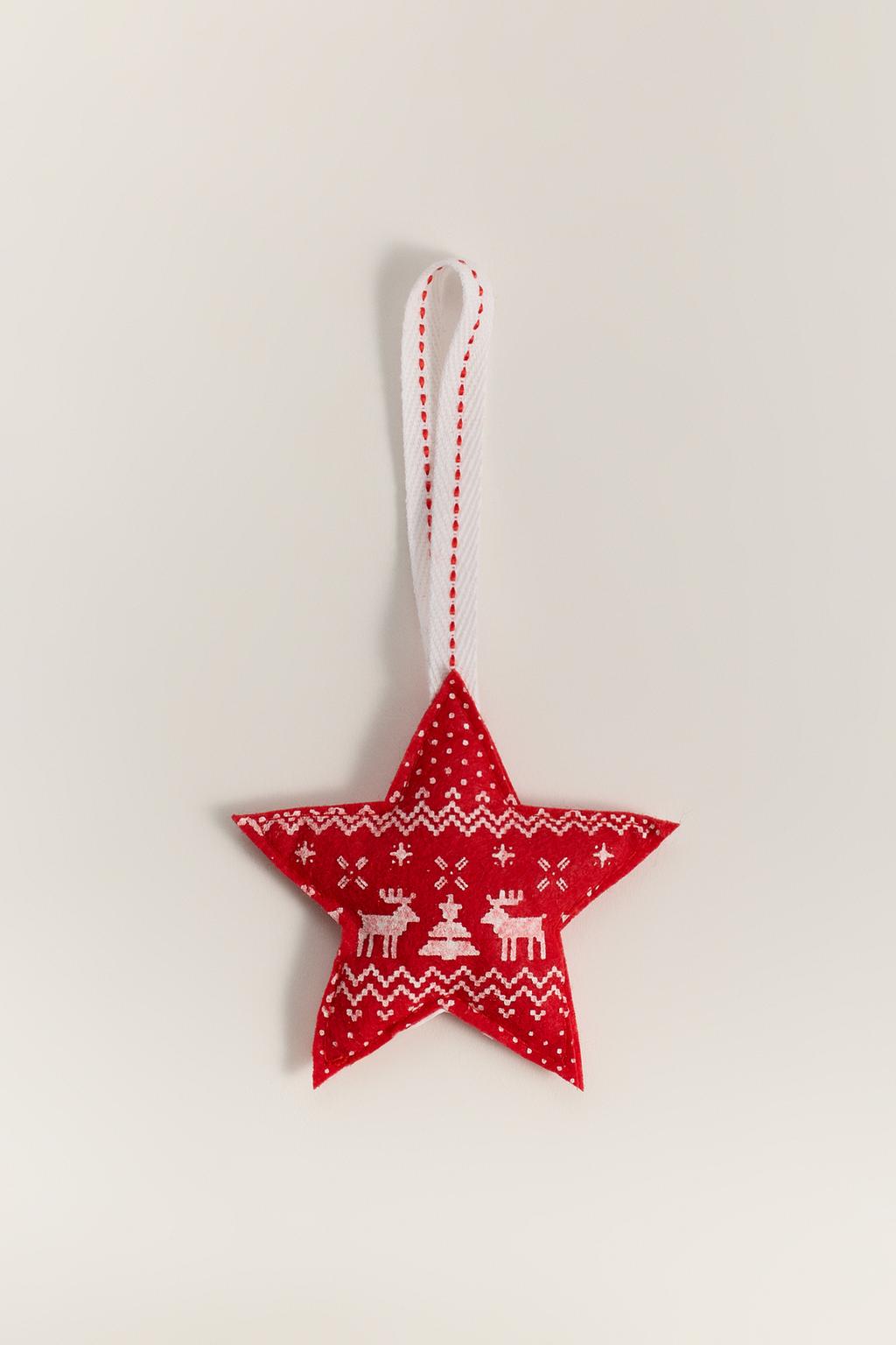 Adorno árbol estrella 9cm