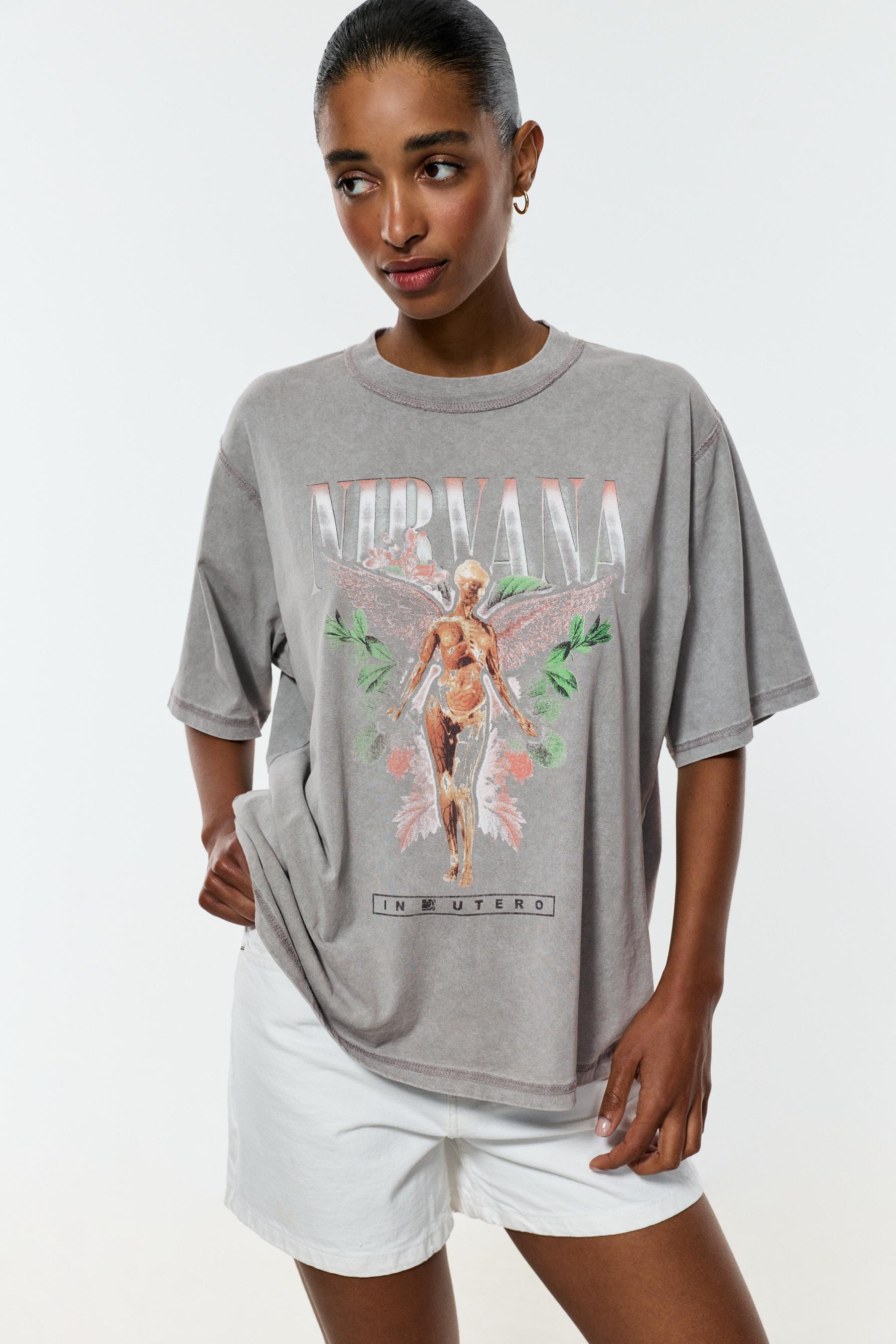 Oversize Nirvana T-shirt — ANTHRACITE GREY