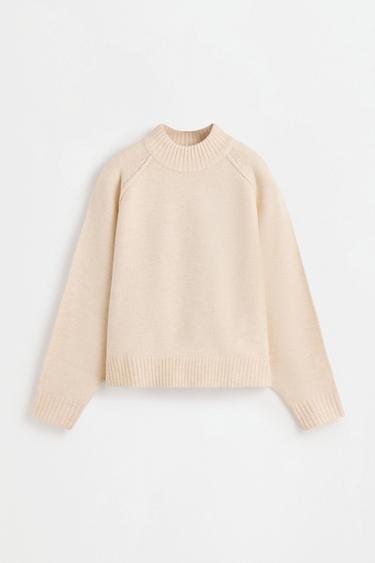 Basic spongy knit sweater — ECRU 6