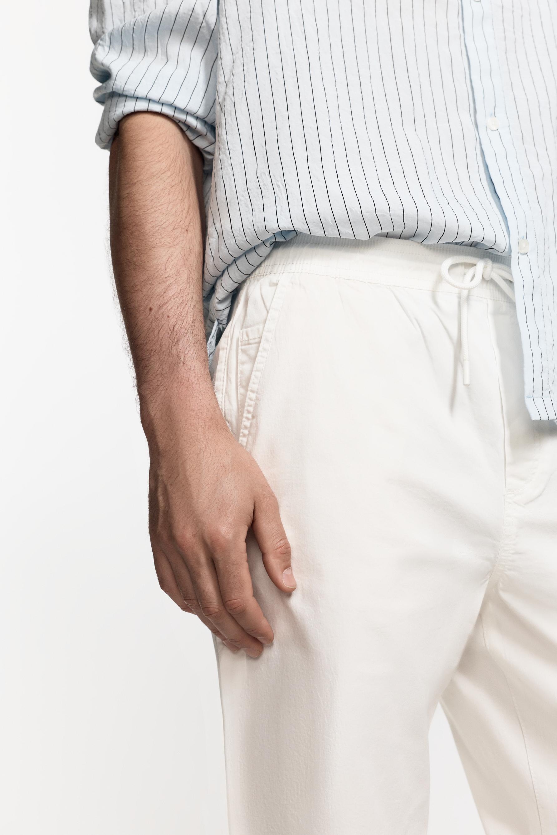 Slim fit jogger trousers — WHITE