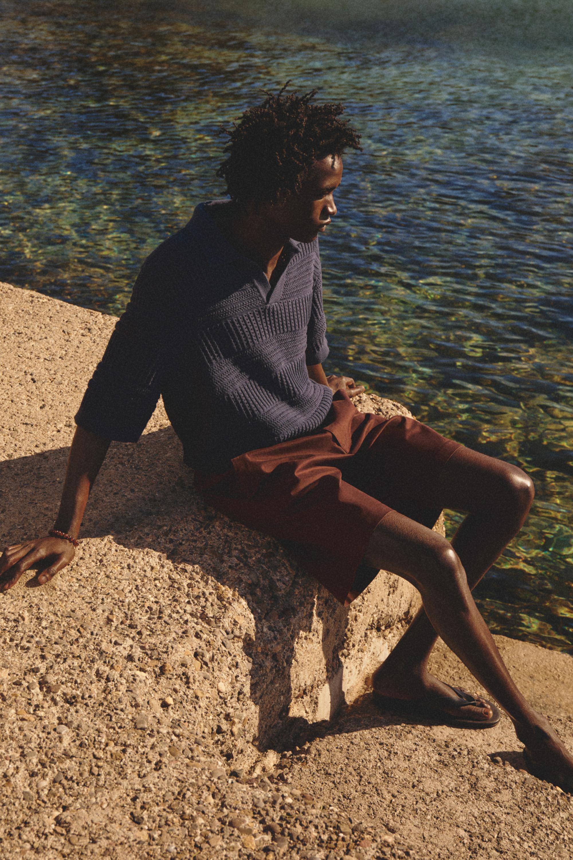 Semi-jogger Bermuda shorts — CHOCOLATE
