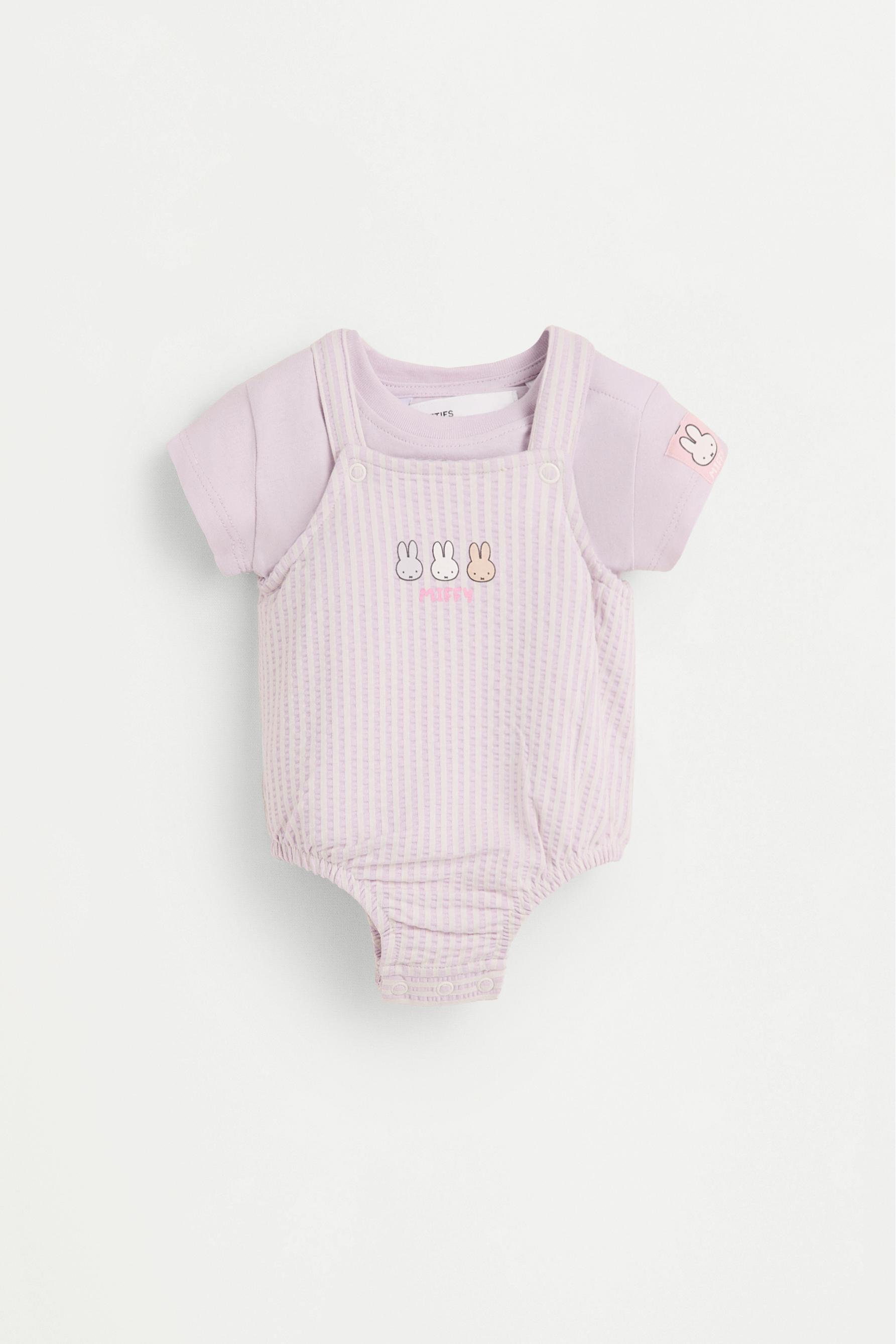 Miffy T-shirt and overall set — LILAC