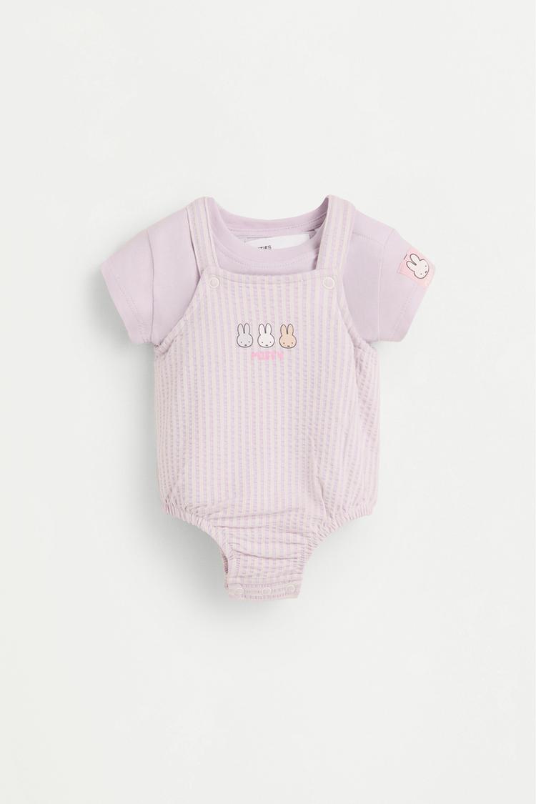 Miffy T-shirt and overall set — LILAC