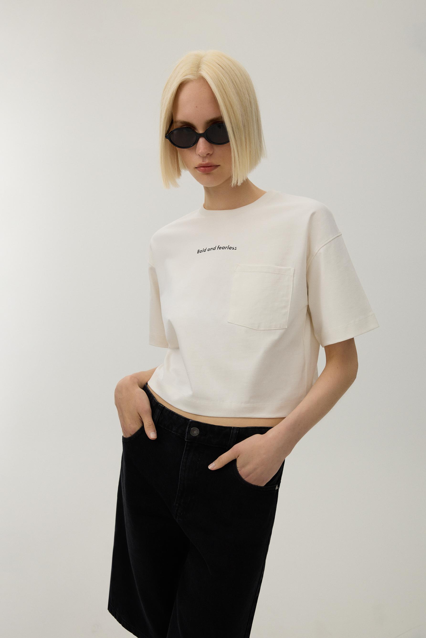 Camiseta cropped heavy algodón