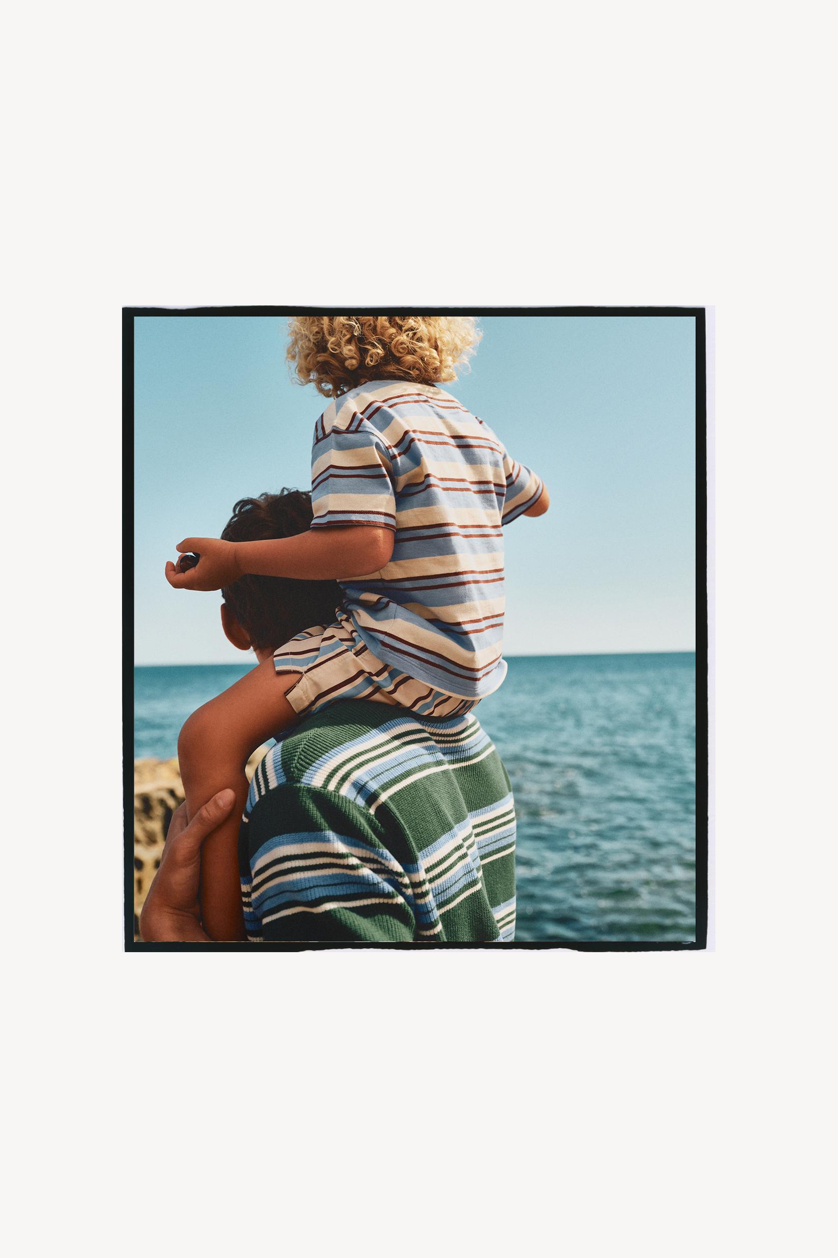 Baby Boy | Brown striped swim shorts — DEEP BLUE