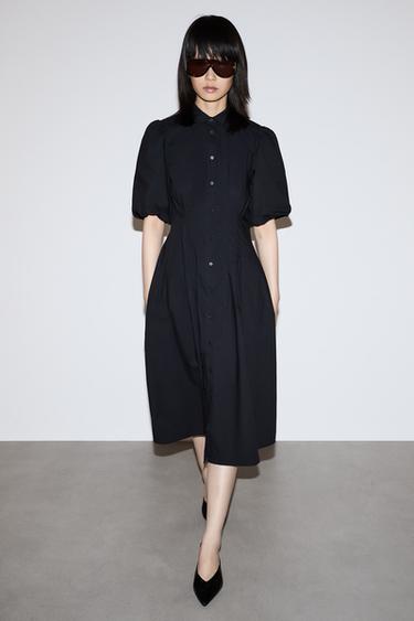 Midi shirt dress — BLACK 5
