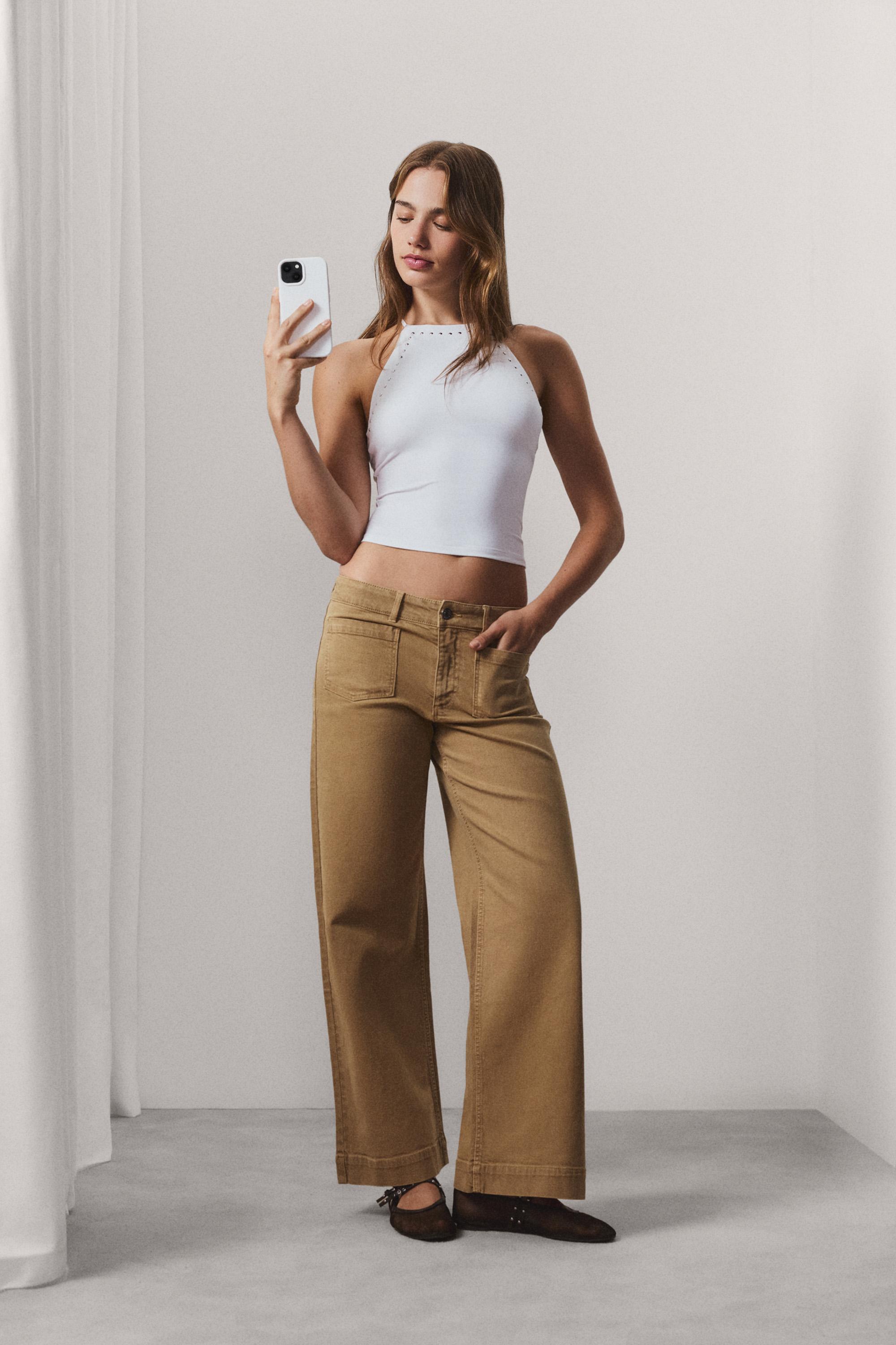 Culotte pocket jeans — MUSTARD