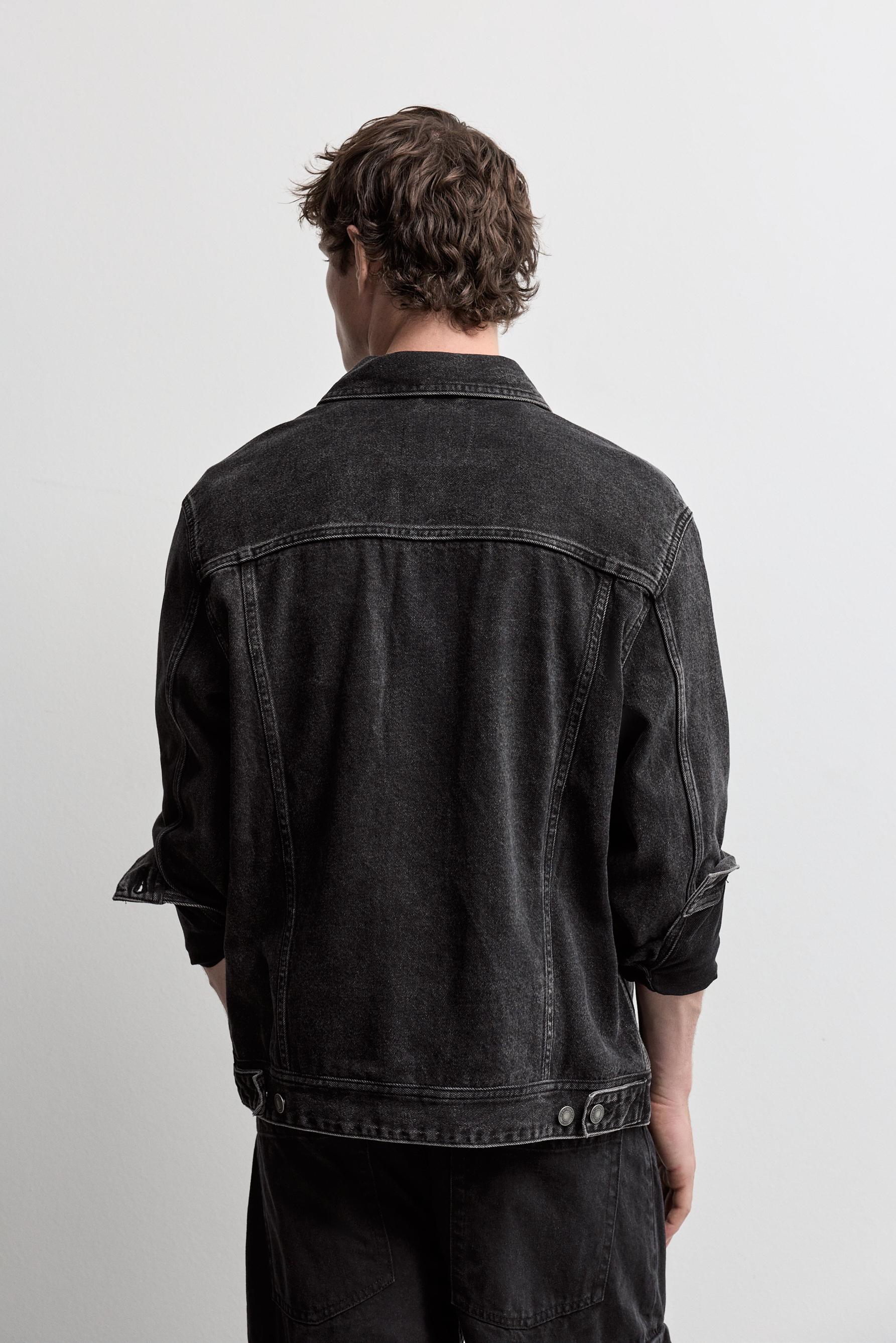 Basic denim jacket — FADED BLACK