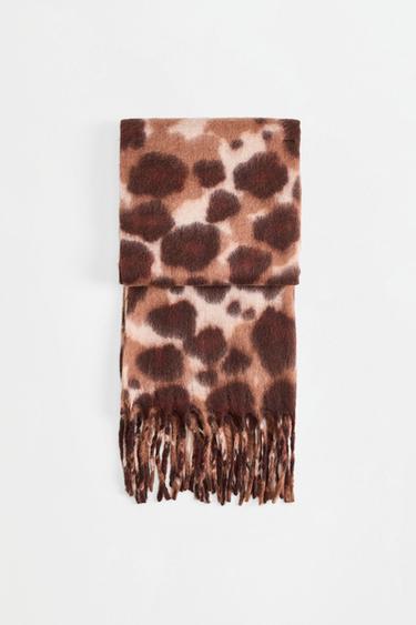 Leopard print scarf — BEIGE 2