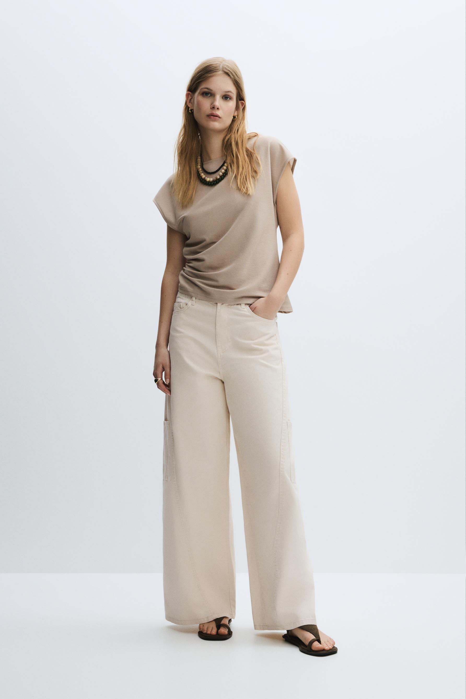 Pantalón wide leg cargo