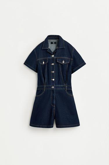 Short denim jumpsuit — BLUE 6
