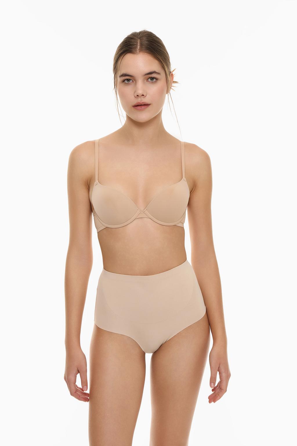 Microfibre shapewear high-waist briefs