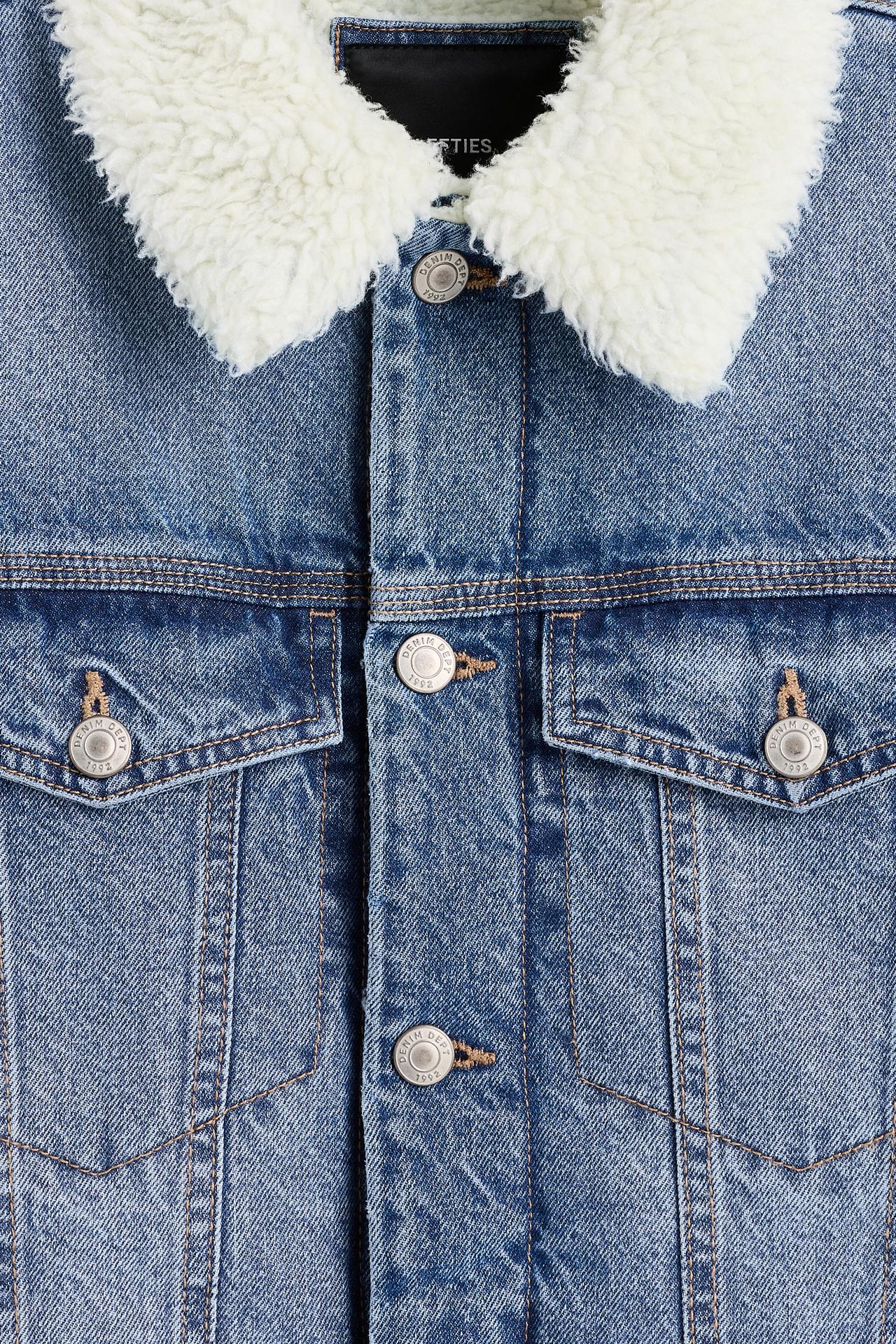 Shearling collar jacket — INDIGO