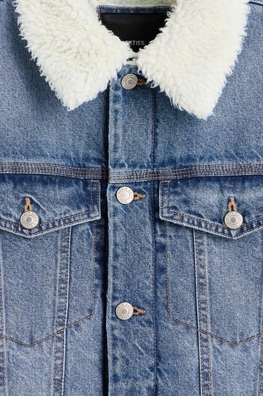 Shearling collar jacket — INDIGO 7