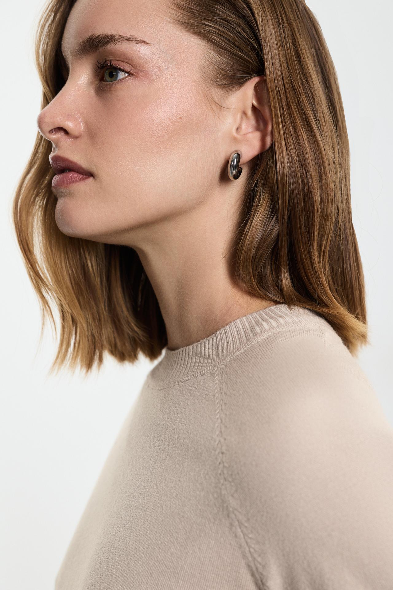 Round neck sweater — SAND MARL