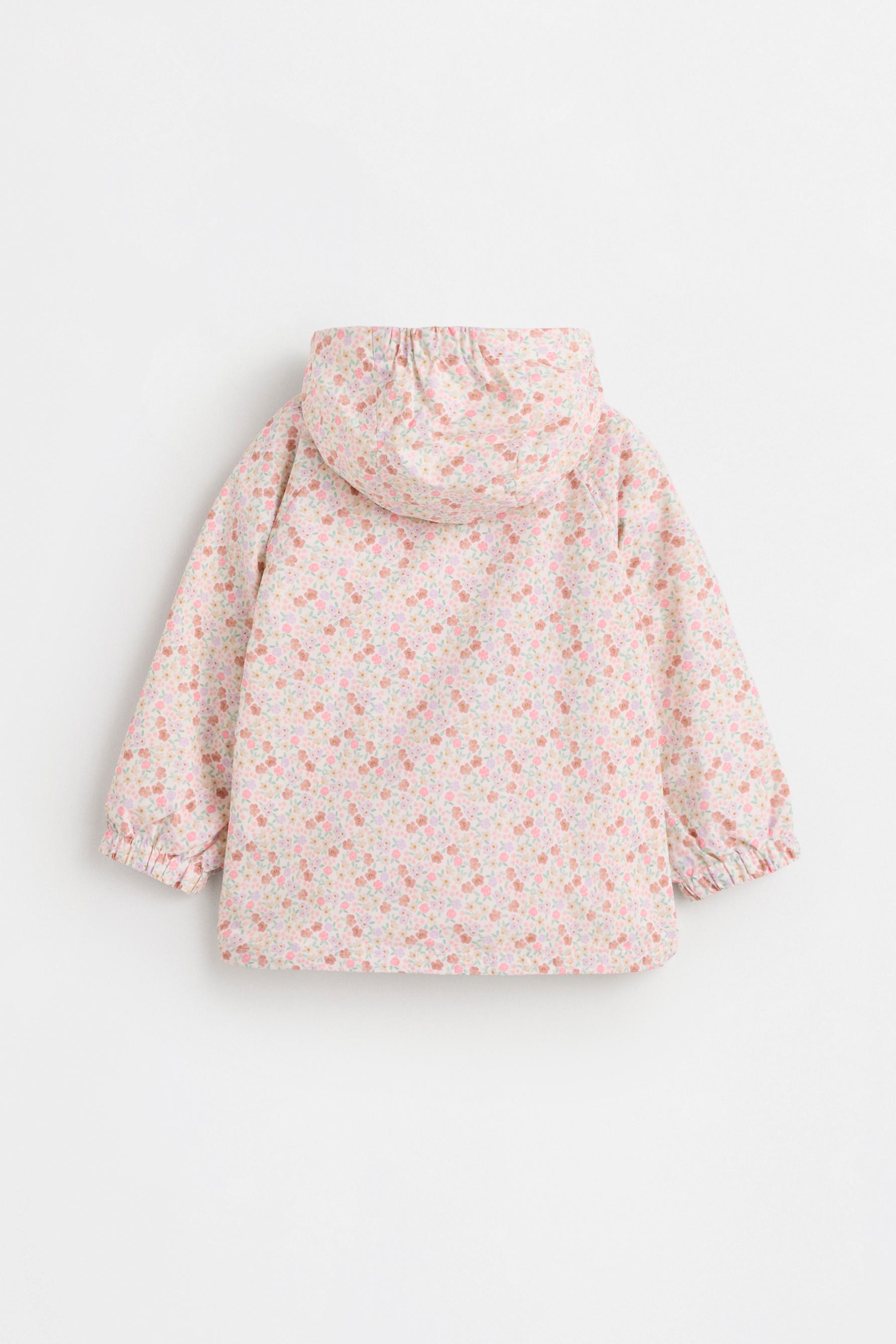 Bow print windbreaker — ECRU