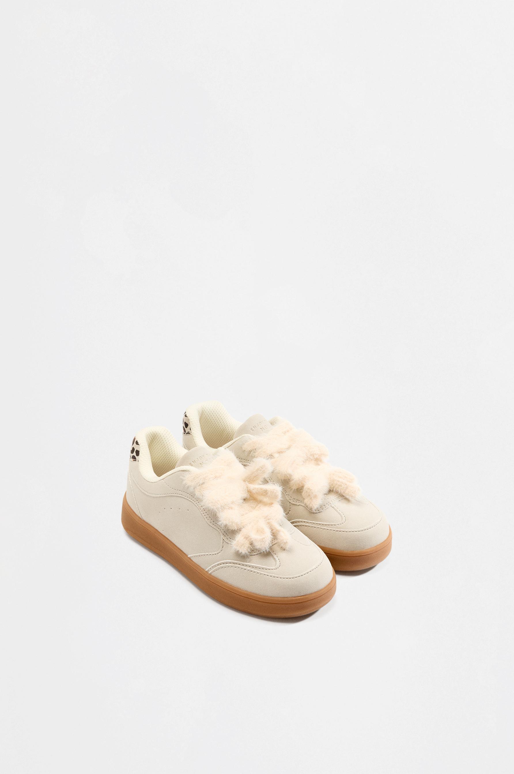 Bow detail sneakers — ECRU