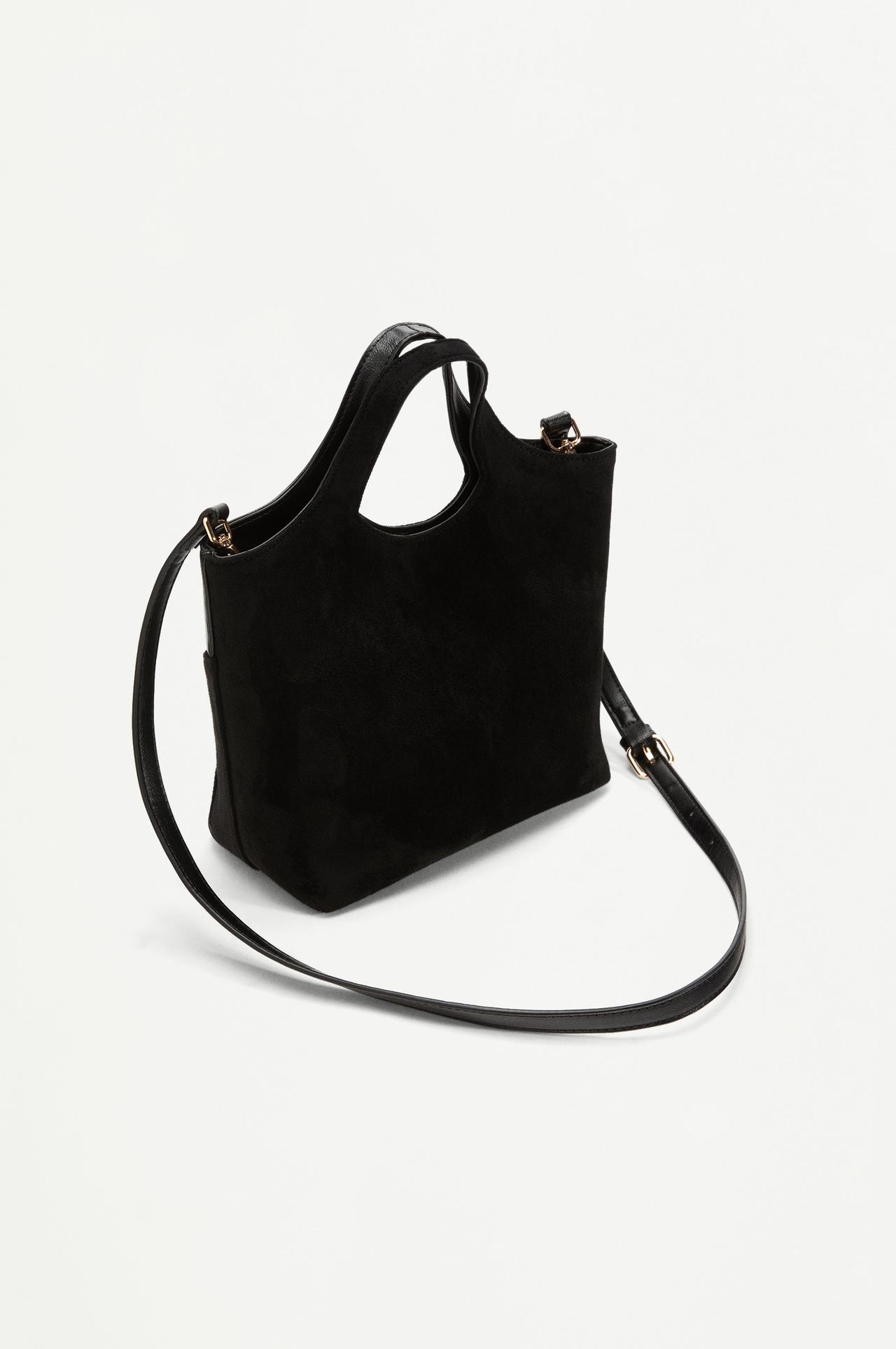 Patchwork crossbody bag — BLACK