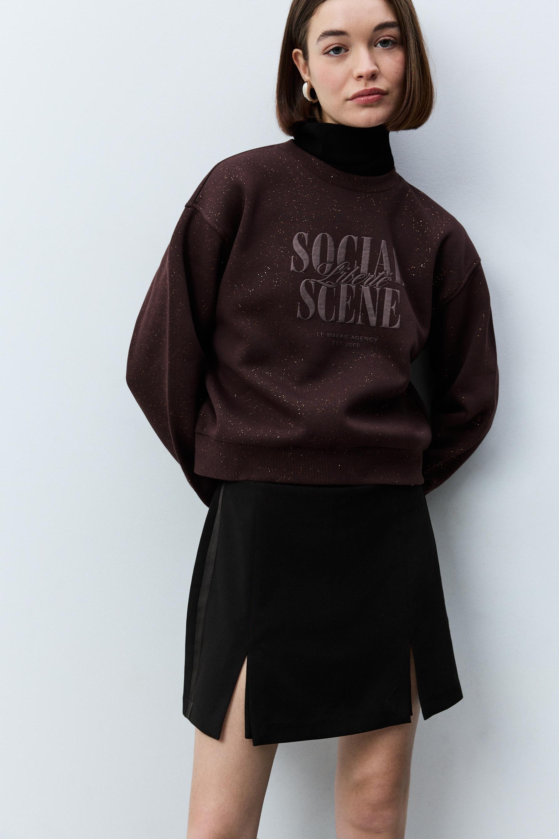 Sudadera glitter texto