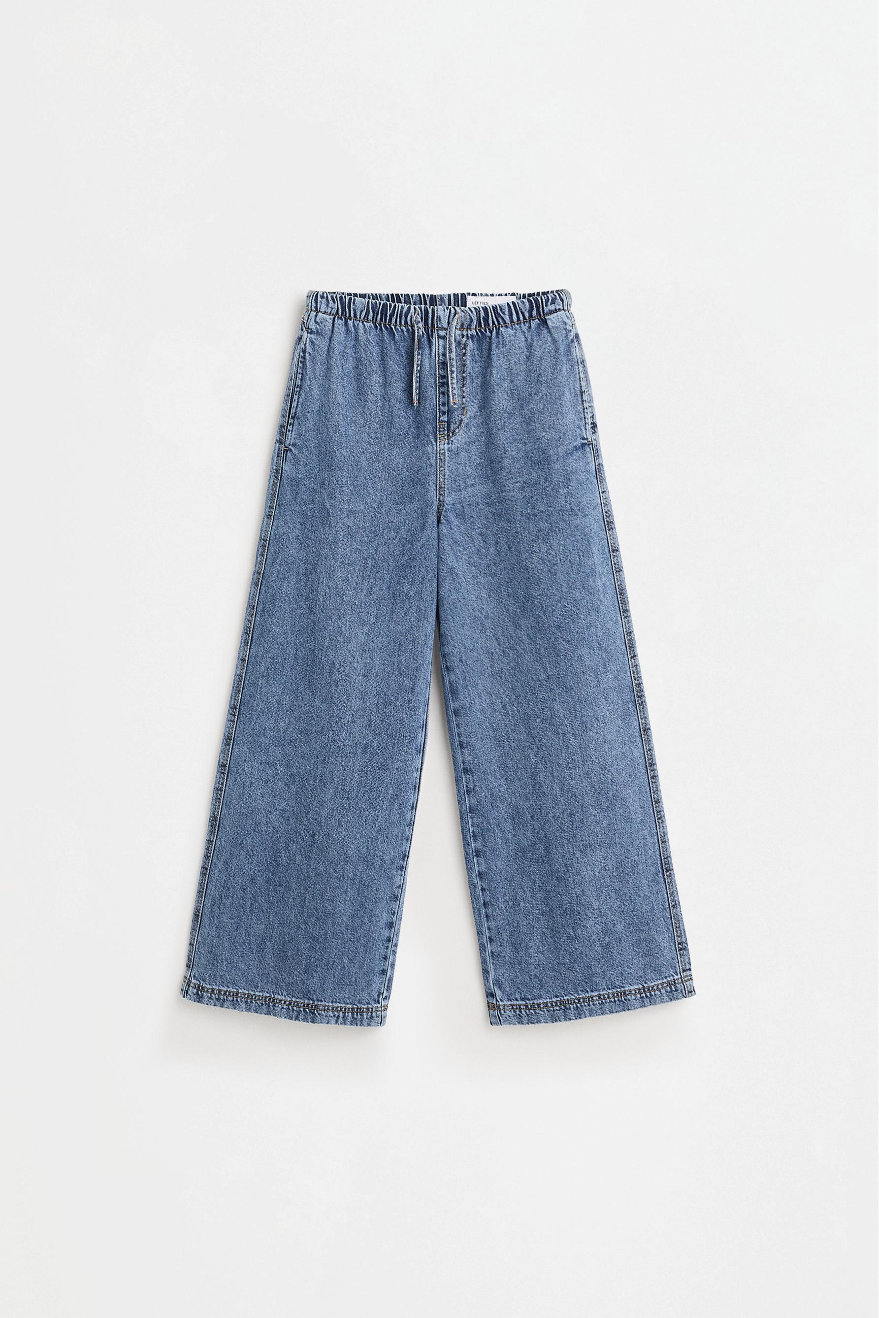 Wide-leg jogger jeans — PALE BLUE