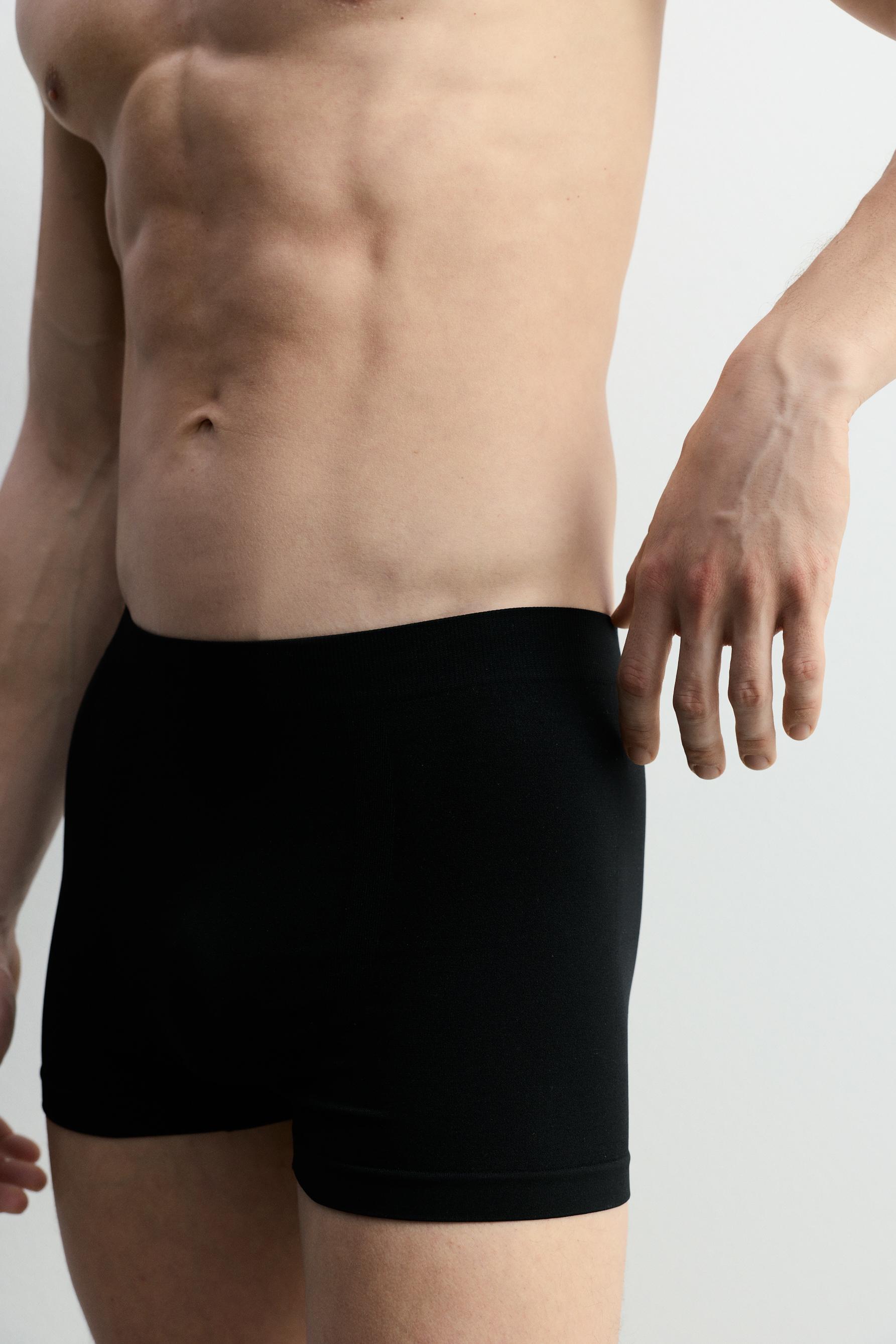 Pack of 3 seamless boxers — BLACK