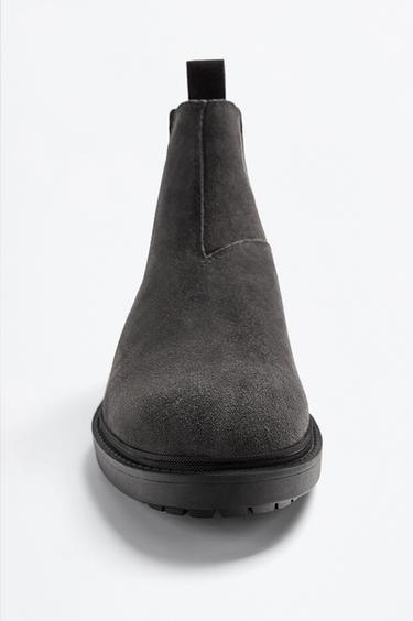 Leather Chelsea ankle boots — GREY 3