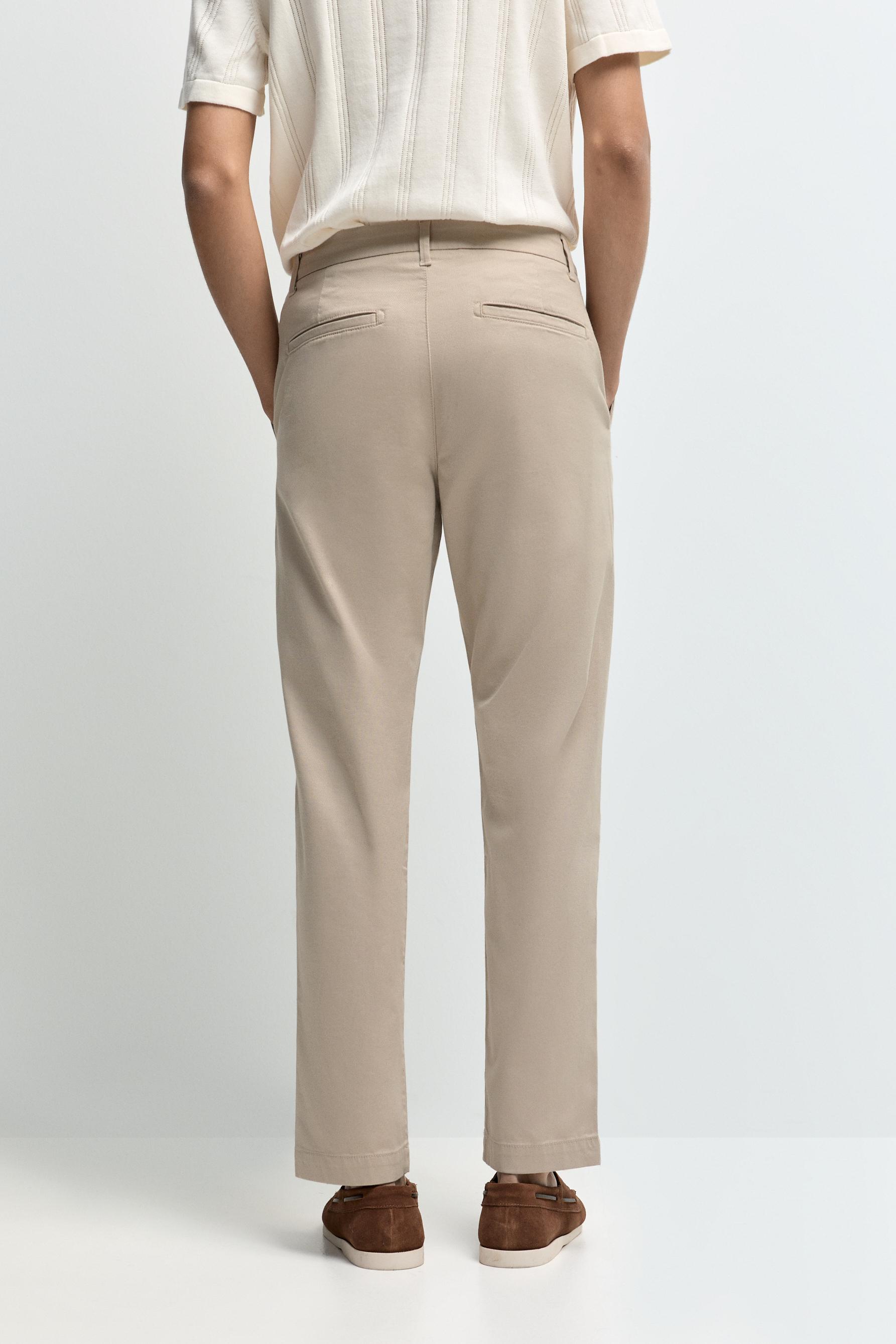 Slim fit chino trousers — SAND