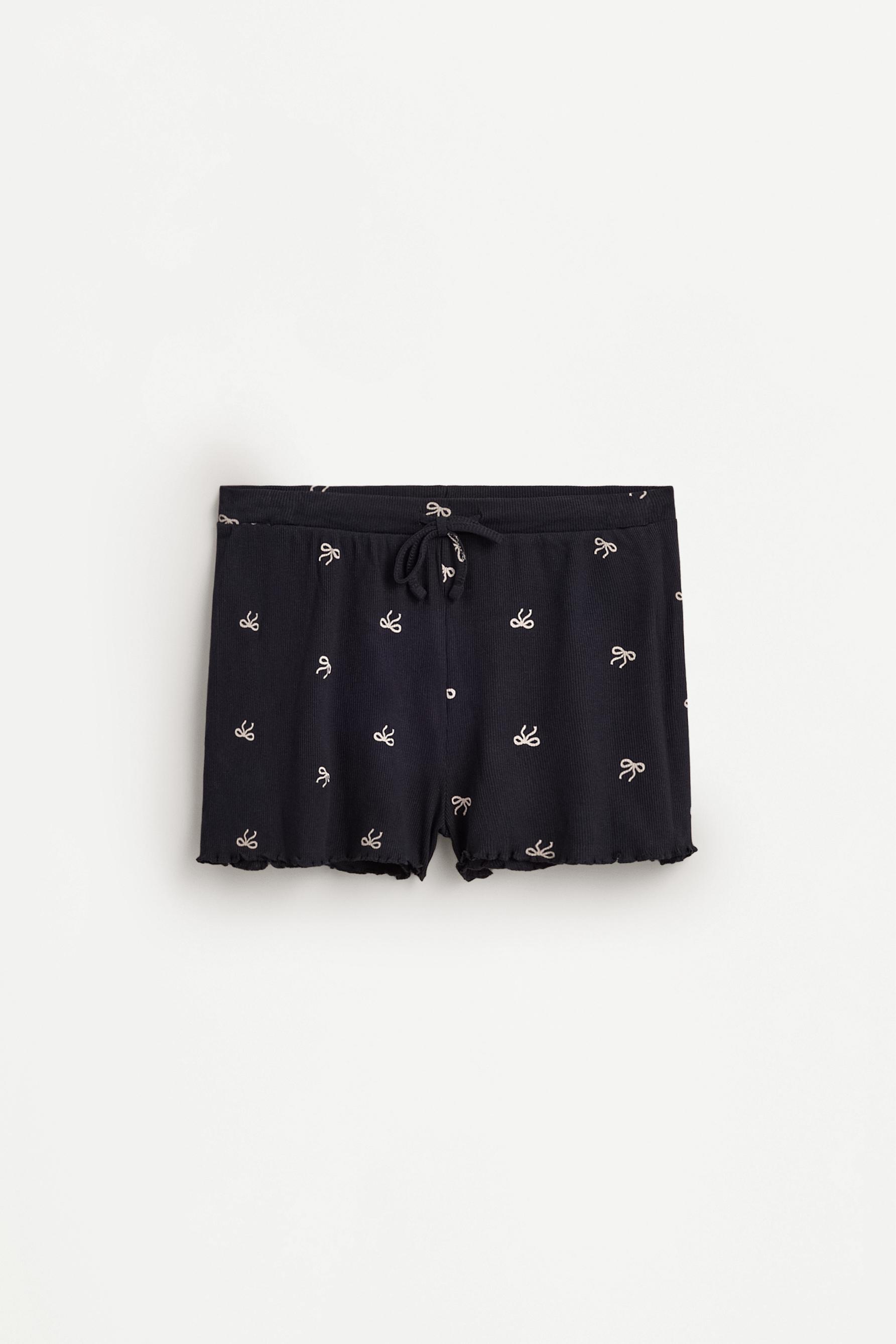 Short printed pyjamas — NAVY