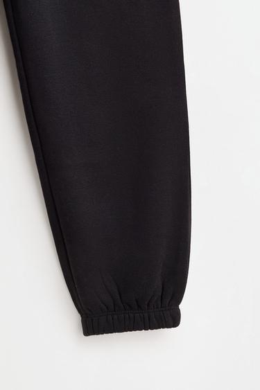 Solid plush trousers — BLACK 4