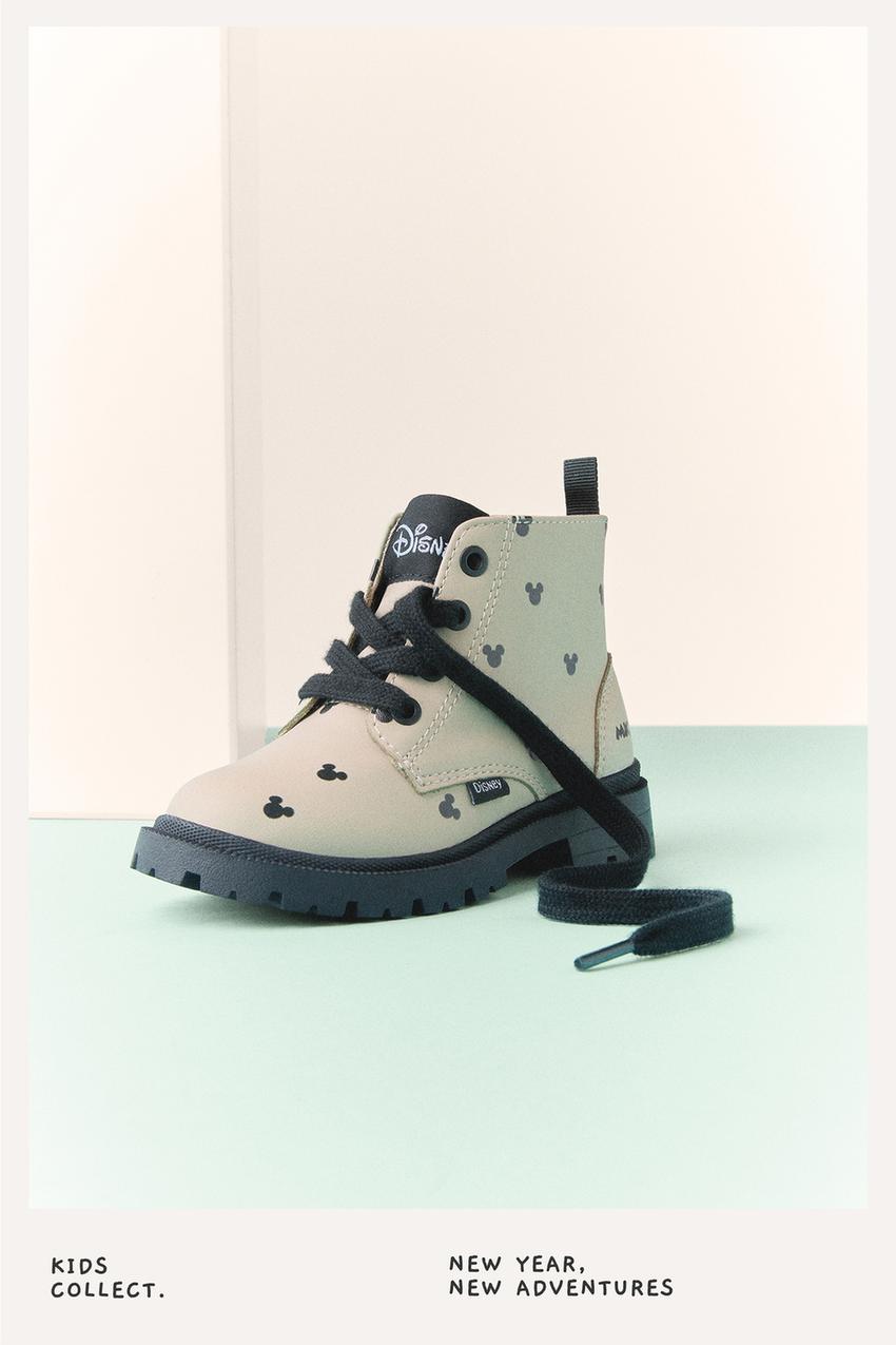 Moda Botines Verdes Botines De Cordones Zara BOTÍN ECRU Blanco