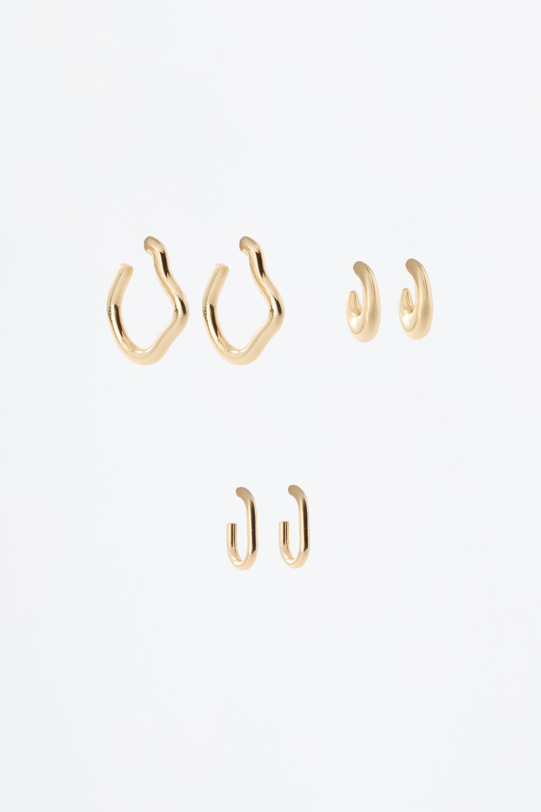 6-pack of mismatched earrings — TORTOISESHELL