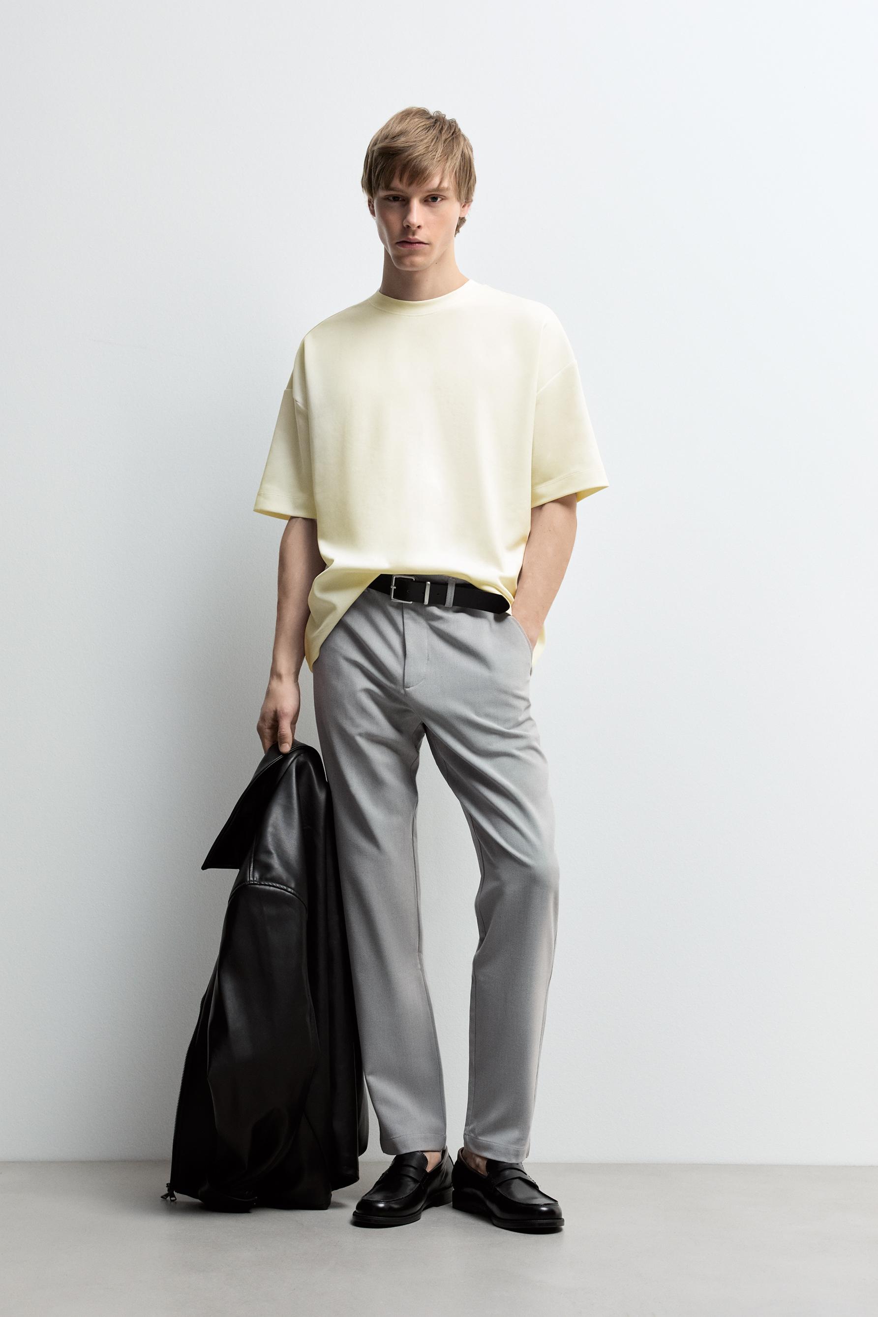 Interlock neoprene-effect T-shirt — OFF WHITE
