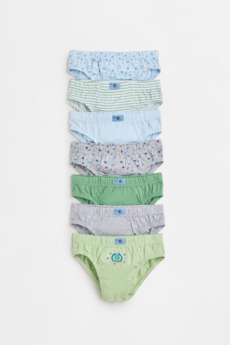 Space Print Briefs 7-Pack — GREY/BLUE