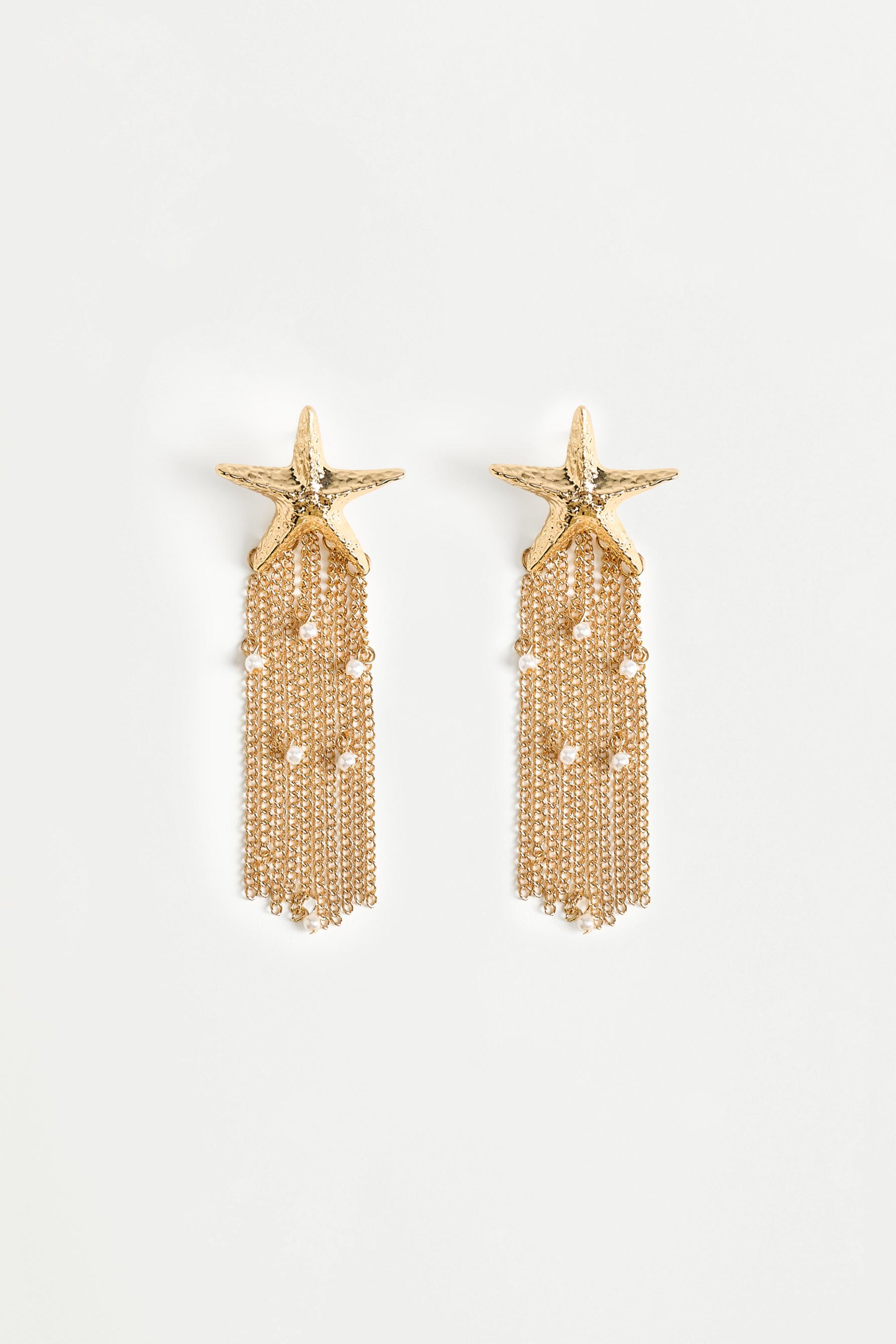 Star fringe earrings — GOLD