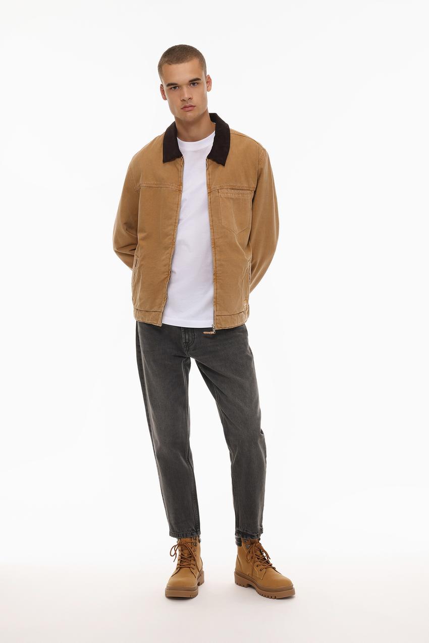 Chaqueta Acolchada Hombre Lefties Cazadora Acolchada Efecto Piel