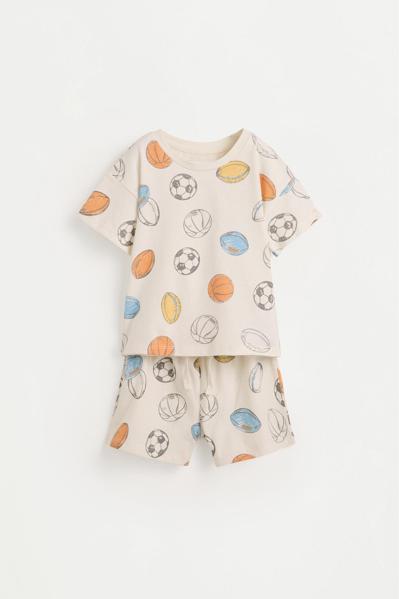 Striped short pyjamas — ECRU