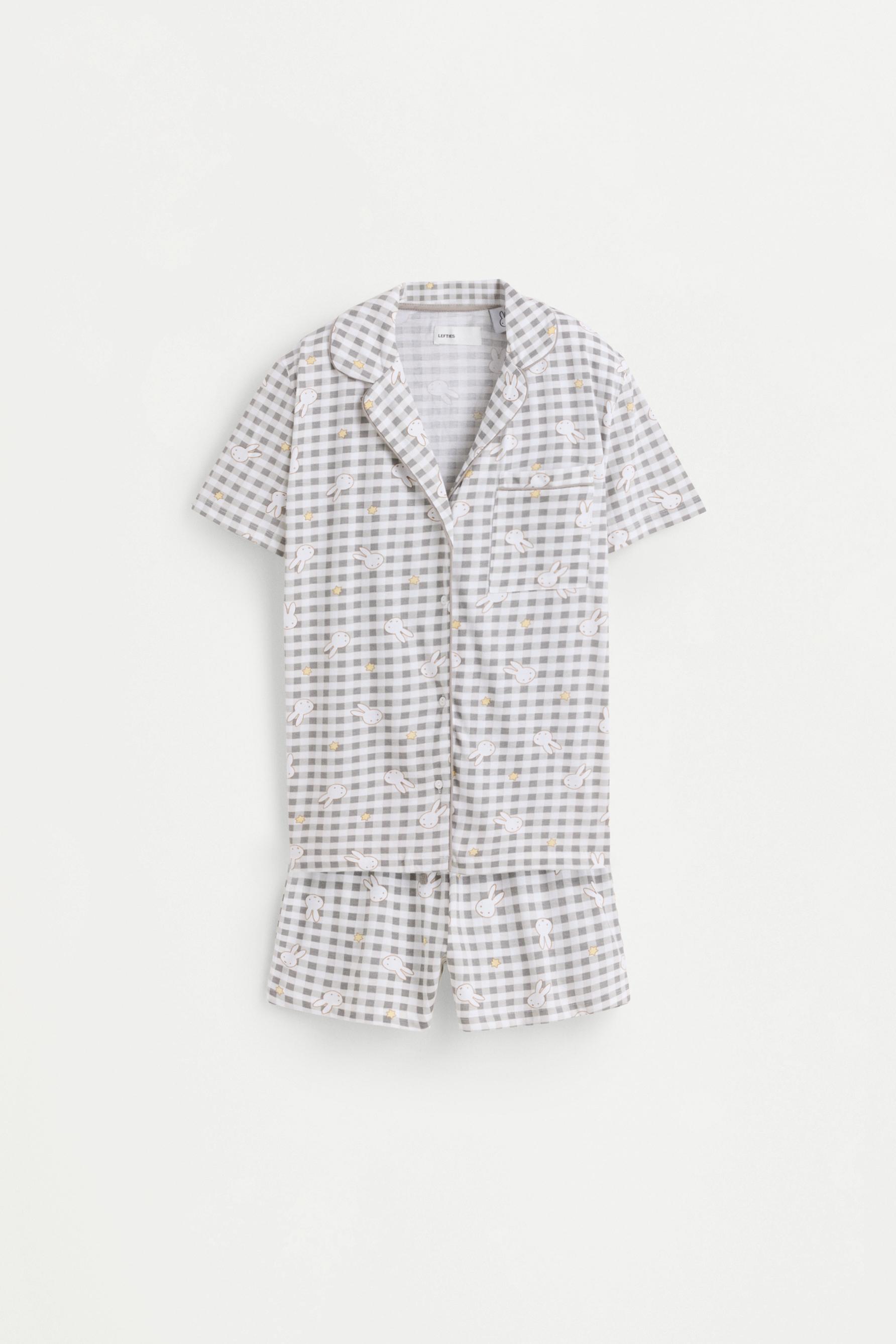 Miffy© short pajama shirt — PALE GREY