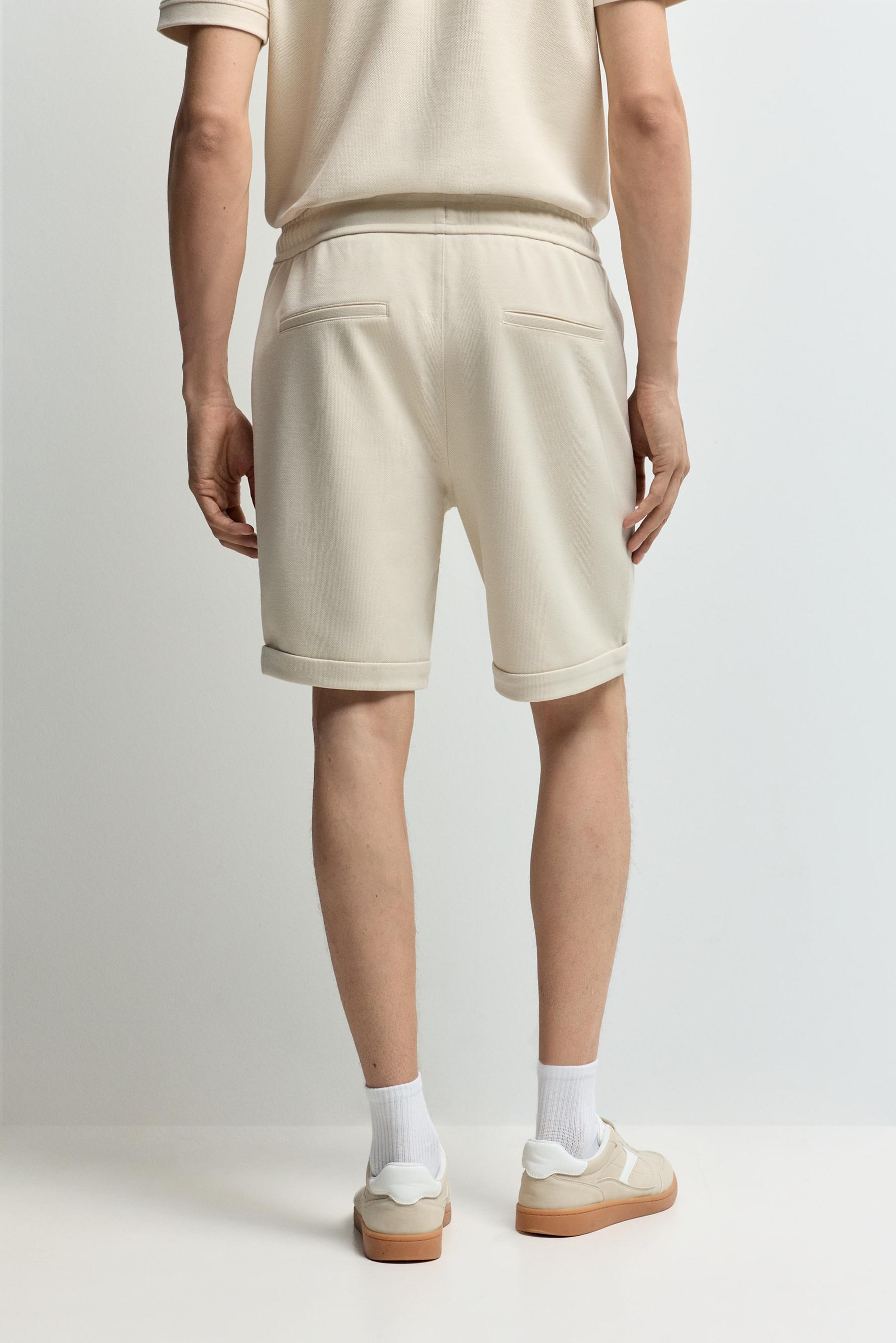 Piqué Bermuda shorts — OFF WHITE