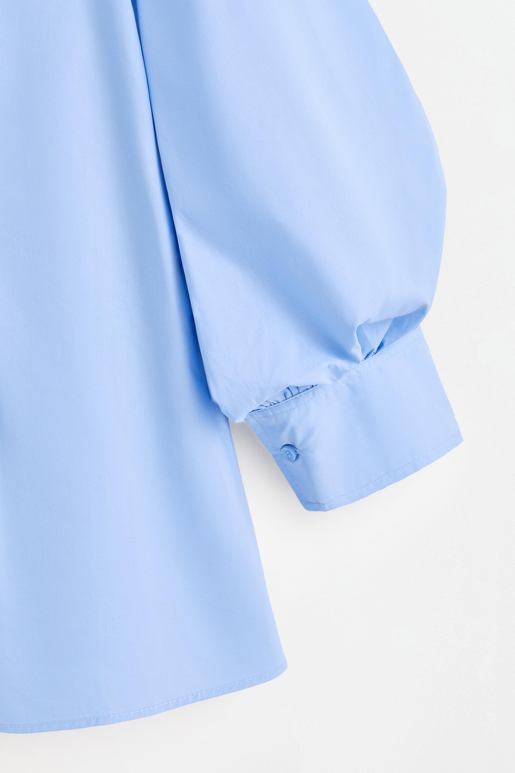 Balloon sleeve blouse — PALE BLUE