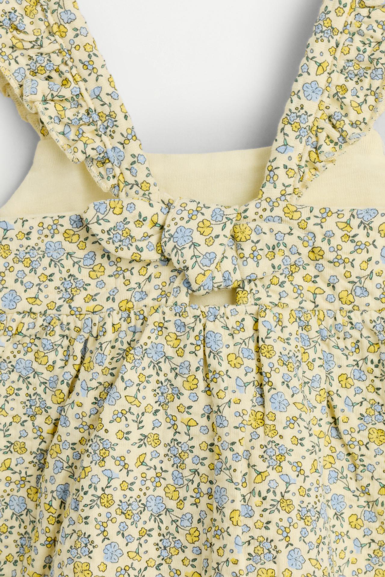 Dress with back tie — PALE YELLOW
