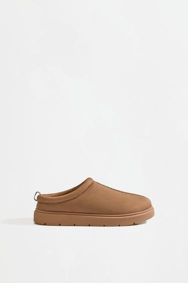 Lined clog shoe — BEIGE 1