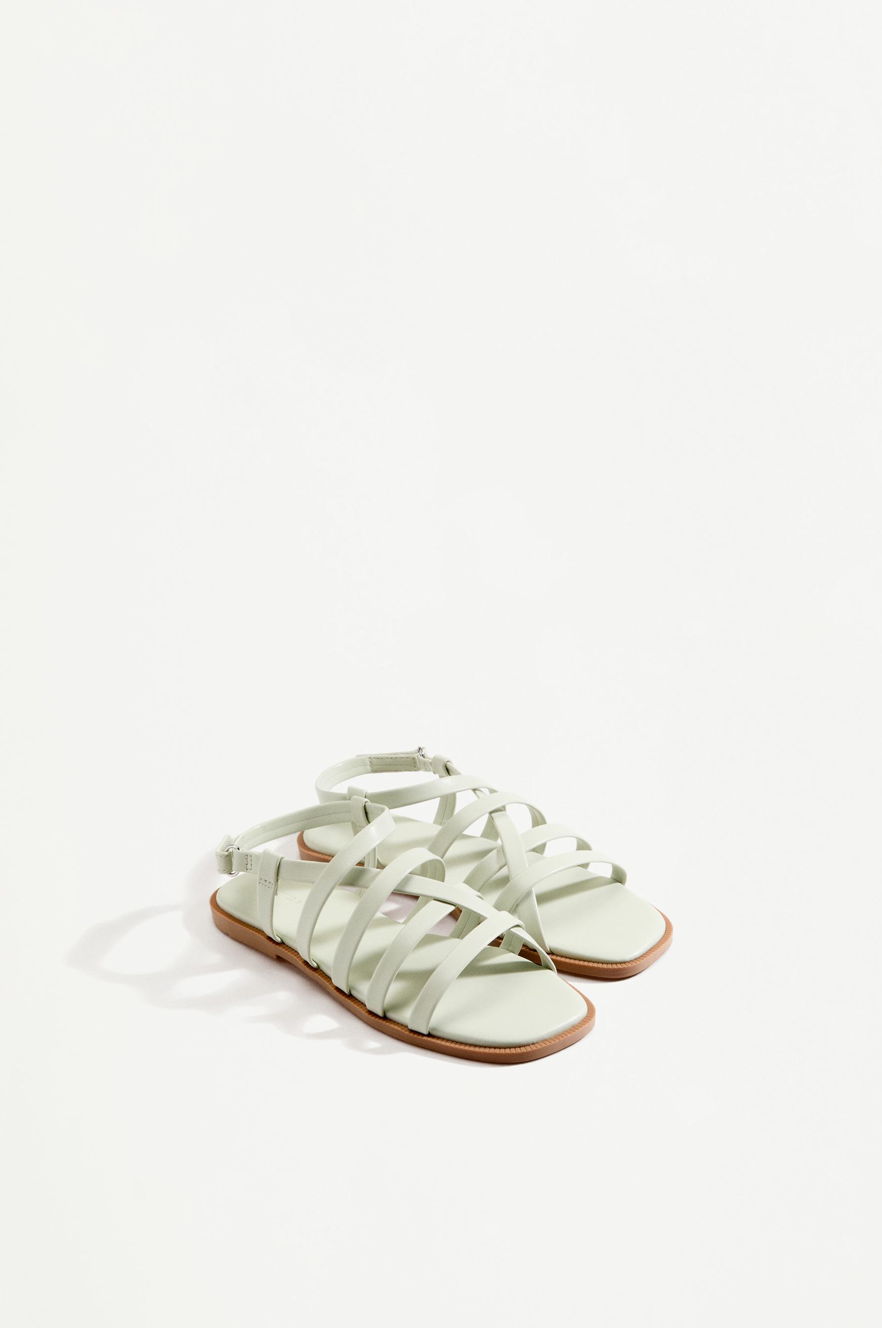 Girls' strappy sandals — MINT GREEN